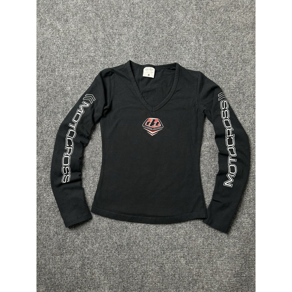Womens Motocross Troy Lee Designs Black Long‎ Sleeve Racing Tee, Size S